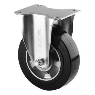 Tente Fixed Castor, 450 kg Load Capacity, 160 mm Aluminium Wheel, Pressed Steel Frame, Ball Bearing Hub 3678IEP160P63