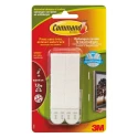 3M White Hook & Loop Tape, 19mm Width x 92.7mm Length, Foam Polyethylene, Polypropylene, Adhesive Silicone 17206BL