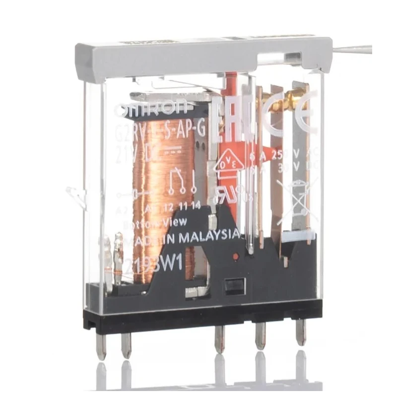 Omron Plug-in Signal Relay 21V DC Coil 50mA SPDT Contact Configuration G2RV-1-S-AP-G 21VDC