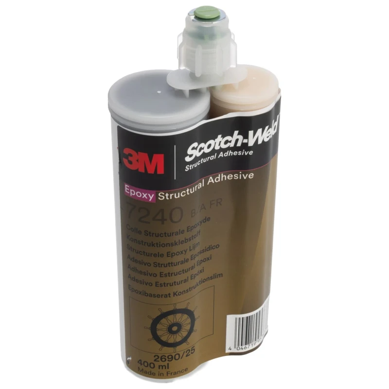 3M Scotch-Weld Black Epoxy Resin Adhesive Cartridge 400 ml for Aluminium, Metal, Glass 7240 B/A