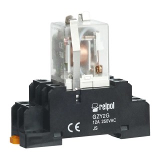 Relpol DIN Rail Power Relay 253V AC Coil 12A Switching Current RY2-1012-26-5230