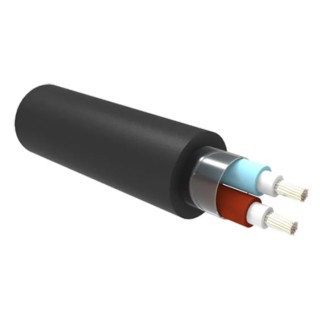 TE Connectivity C-Lite 2 Core Power Cable Black 1.5mm² 600V 120°C Low Smoke Zero Halogen 50m CL105-2GX1.50-SU-0(50)