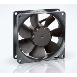 ebm-papst 8400 N Series Axial Fan, 24V DC, 2.4W, 0.12A, 79 m³/h Air Flow, IP68 Rated, 80x25x25 mm IP68