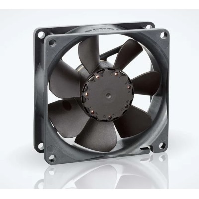 ebm-papst 8400 N Series Axial Fan, 24V DC, 2.4W, 0.12A, 79 m³/h Air Flow, IP68 Rated, 80x25x25 mm IP68