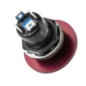 Otto Push Button Switch SPDT Momentary Panel Mount Violet LED IP68S 115 V AC P1-90266