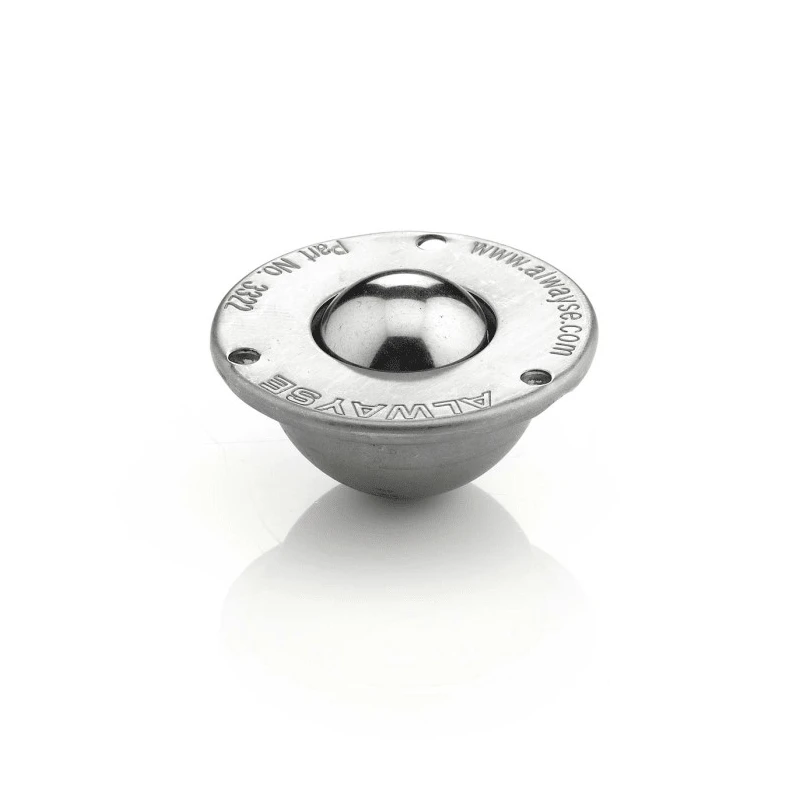 ALWAYSE Ball Transfer Unit with 22.2 mm Ball Diameter Carbon Steel Case and Ball Flange Mount 45 mm Flange Diameter 3322HD