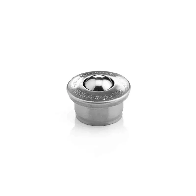 ALWAYSE Ball Transfer Unit with Circular Flange Mount, 15.8 mm Ball Diameter, Carbon Steel Body 8101513