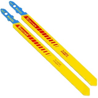 Starrett Jigsaw Blade Bi-Metal 100mm x 9.5mm x 1mm 8 Teeth Per Inch for Veneer Acrylic Stainless Steel Wood Stone BU424-5