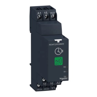 Schneider Electric Harmony Time Series DIN Rail Multifunction Timer Relay 2-Contact 24 to 240 V dc 12V ac 240 V RENF22R2MMW