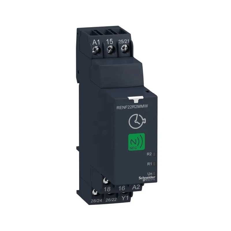 Schneider Electric Harmony Time Series DIN Rail Multifunction Timer Relay 2-Contact 24 to 240 V dc 12V ac 240 V RENF22R2MMW