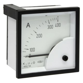 HOBUT Analogue Panel Ammeter 100 A AC, 72 mm x 72 mm, Class 1.5 Moving Iron D72SD