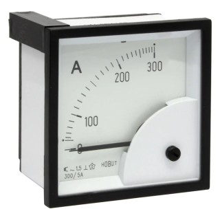 HOBUT Analogue Panel Ammeter 100 A AC, 72 mm x 72 mm, Class 1.5 Moving Iron D72SD