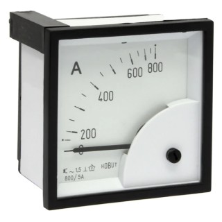 HOBUT Analogue Panel Ammeter 100 A AC, 72 mm x 72 mm, Class 1.5 Moving Iron D72SD
