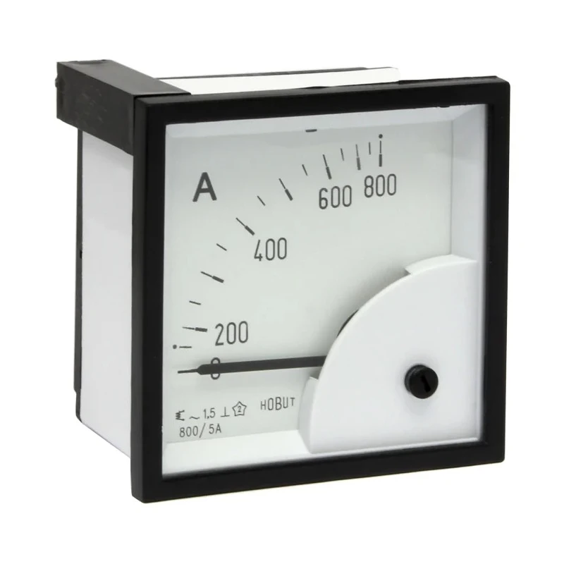 HOBUT Analogue Panel Ammeter 100 A AC, 72 mm x 72 mm, Class 1.5 Moving Iron D72SD