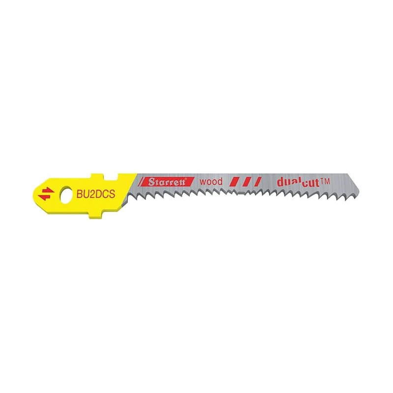 Starrett Jigsaw Blade Bi-Metal 50mm x 5mm x 1.3mm 8 Teeth Per Inch for Stone Glass Metal Wood BU2DCS-2