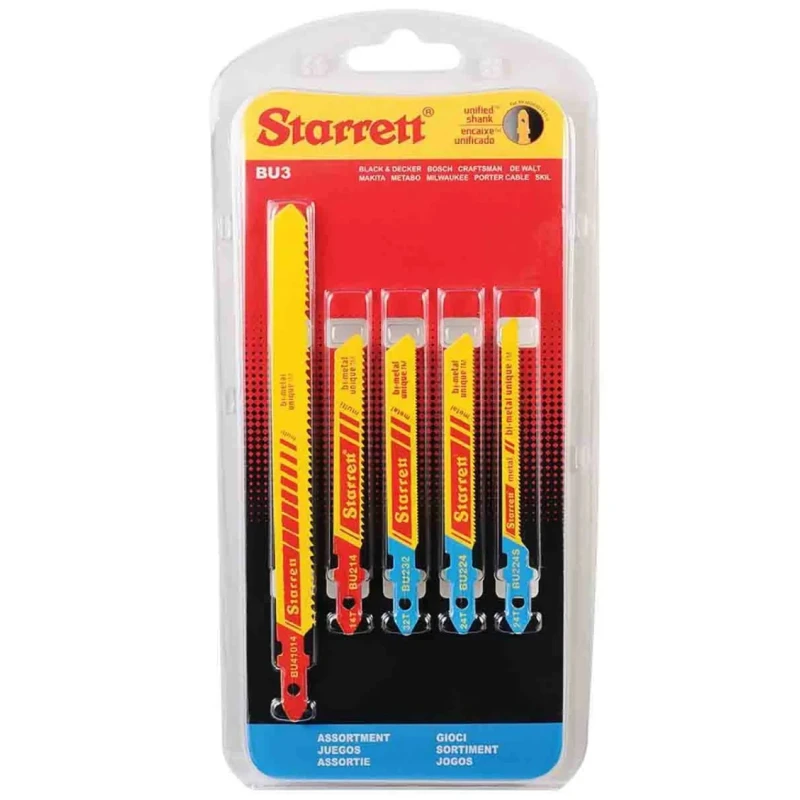 Starrett Jigsaw Blade 8 Teeth Per Inch 75mm x 7.5mm x 1.3mm Bi-Metal Alloy BU3