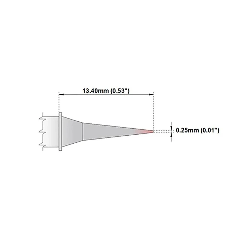 Thermaltronics 0.25 mm Micro Fine 13.4 mm Soldering Iron Tip for TMT-9000S-1, MX-5200, TMT-9000S-2, MX-5000 M6MF375