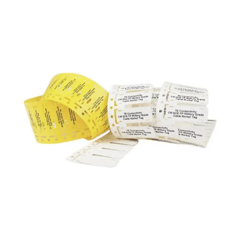 TE Connectivity White Print Cable Labels 50.8 mm Width 12.7 mm Length 250 Per Pack CM-SCE-TP-1/2-6H-9