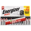 Energizer MAX Zinc Manganese Dioxide Alkaline AA Battery 1.5 V 2.5Ah Pack of 12 7638900437782