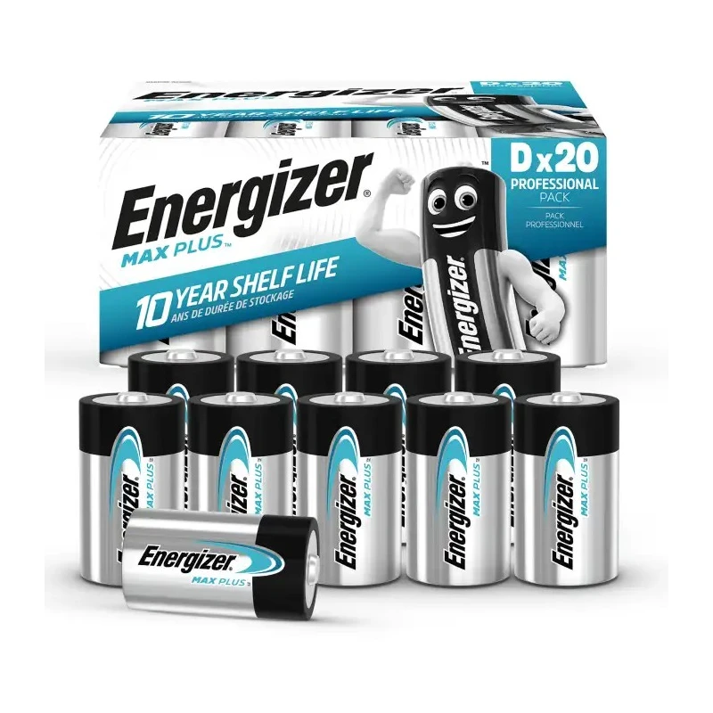 Energizer Energiser MAX PLUS 1.5 V Alkaline Zinc Manganese Dioxide D Battery 7638900423365