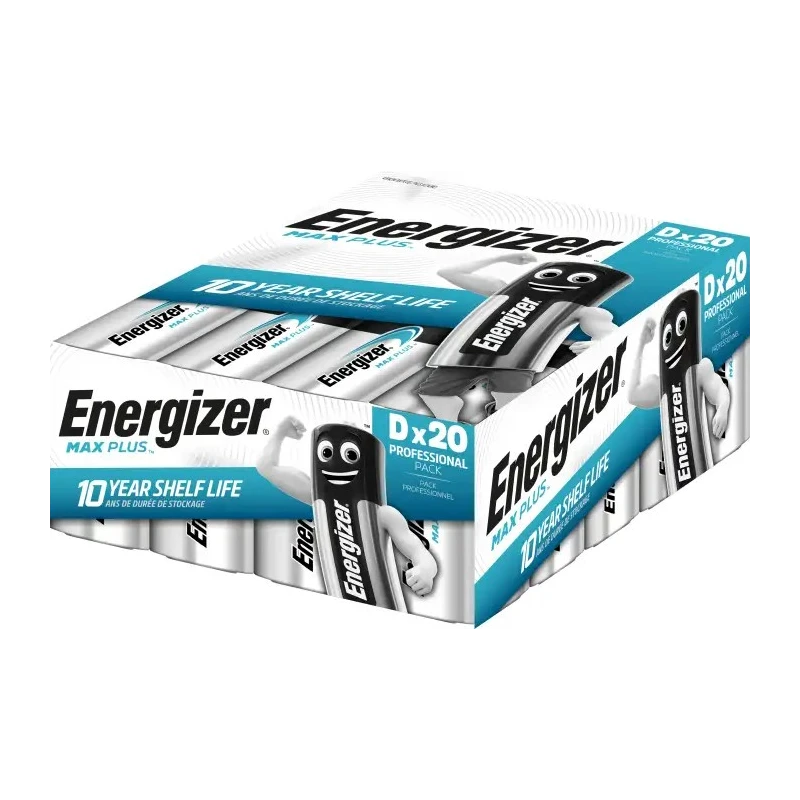 Energizer Energiser MAX PLUS 1.5 V Alkaline Zinc Manganese Dioxide D Battery 7638900423365
