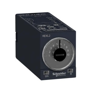 Schneider Electric Harmony On Delay Timer Relay, 2-Contact DPDT, 24 to 240 V dc 230V ac, Time Range 0.1 to 1 Hour REXL2TMP7