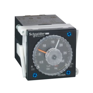 Schneider Electric Harmony Time Series Panel Timer Relay, 2-Contact, 24 to 240 V dc/ac, 250 V ac/dc Switching RE48ACV12MW