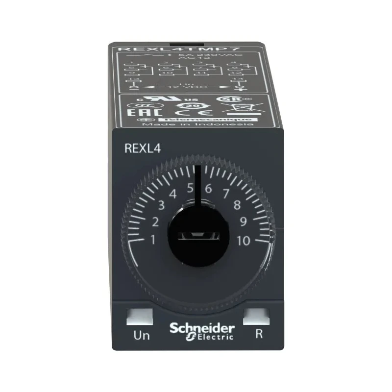 Schneider Electric Harmony Time Series Electromechanical Timer Relay 4-Contact 24 to 240 V dc 230V ac 0.1 s to 100 REXL4TMP7