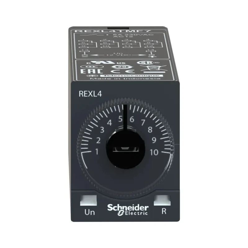 Schneider Electric Harmony Time Series Electromechanical Timer Relay 4-Contact 24 to 240 V dc 110V ac 0.1 s to 100 REXL4TMF7