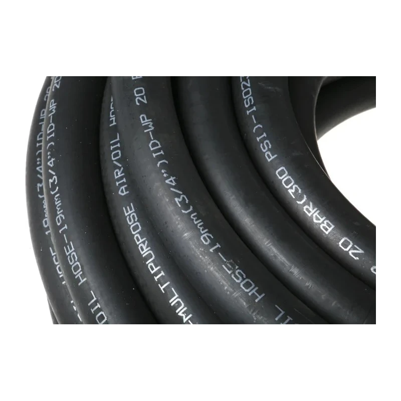 RS PRO Rubber Air Hose Pipe, 20 bar Pressure, 25 m Length, Nitrile Rubber (NBR) Material, ISO 2398 Standard 914-5537