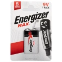 Energizer Energiser MAX Alkaline Zinc Manganese Dioxide 9V Battery 600mAh 7638900426663