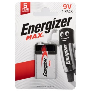 Energizer Energiser MAX Alkaline Zinc Manganese Dioxide 9V Battery 600mAh 7638900426663