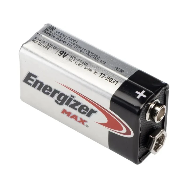 Energizer Energiser MAX Alkaline Zinc Manganese Dioxide 9V Battery 600mAh 7638900426663