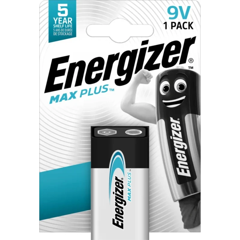 Energizer MAX PLUS Alkaline Zinc Manganese Dioxide 9V Battery 7638900423389