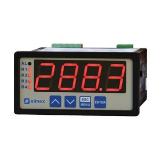 Simex Digital Panel Multifunction Meter with LED Display Measuring Current, Voltage, Temperature 43 mm x SUR-94-1J21-1-4-001