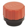 Elesa Hydraulic Breather Cap 31 mm Diameter, 1/4 in Thread G, Polyamide Based Technopolymer, Orange, Model 56151