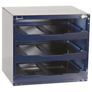 Raaco 3 Cell Grey Polypropylene, Polycarbonate, Steel Compartment Box, 403 mm x 451 mm x 330 mm 136389