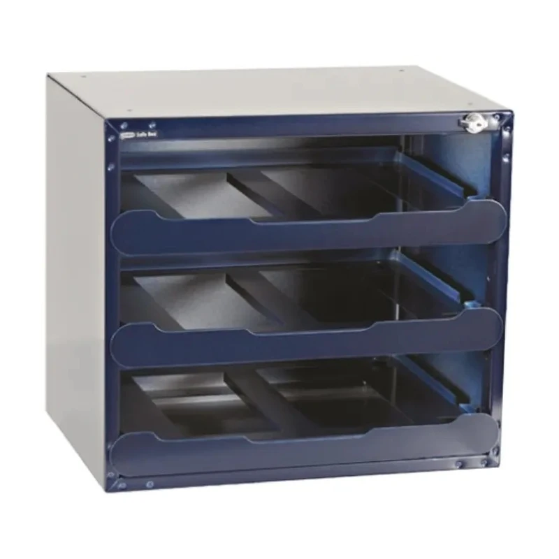Raaco 3 Cell Grey Polypropylene, Polycarbonate, Steel Compartment Box, 403 mm x 451 mm x 330 mm 136389