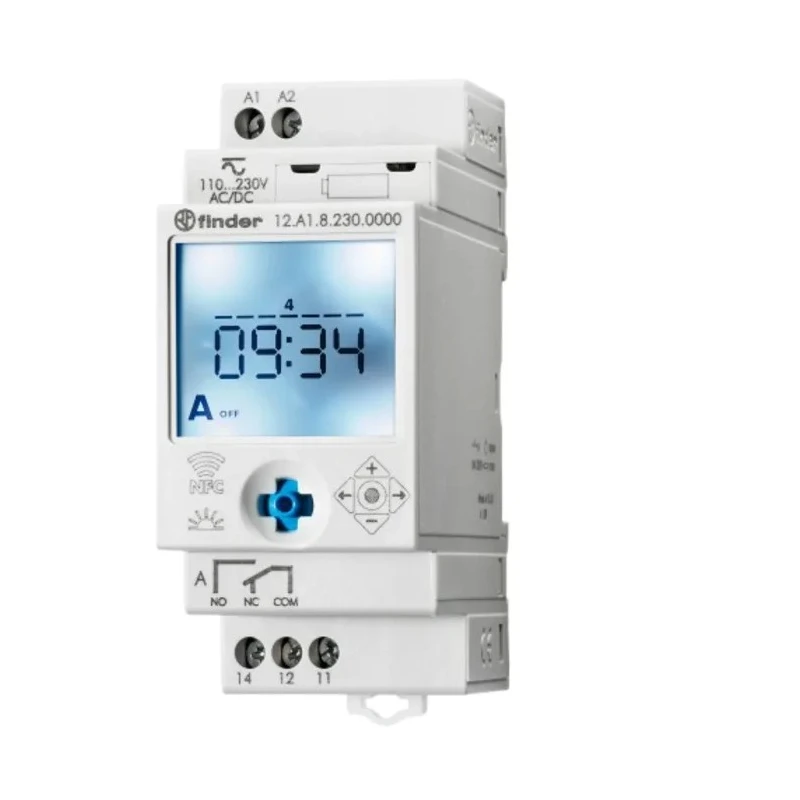 Finder Digital with NFC 12 DIN Rail Time Switch 230V ac/dc 12.A1.8.230.0000 NFC