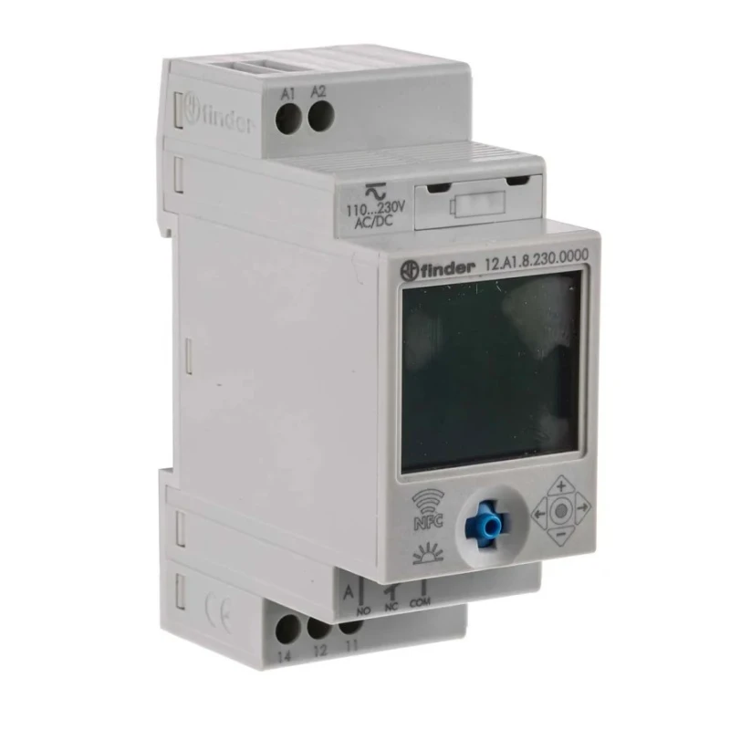 Finder Digital with NFC 12 DIN Rail Time Switch 230V ac/dc 12.A1.8.230.0000 NFC