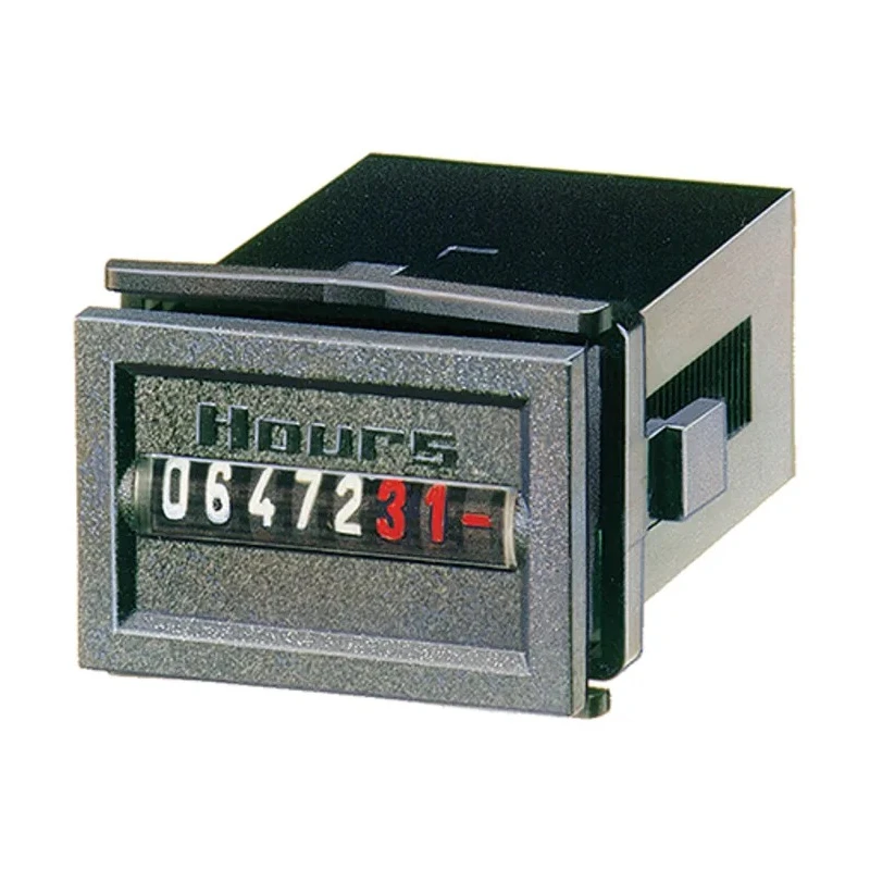 Kubler 7-Digit Hour Meter Counter, High Shock Resistance, IP65 Front, 100-130V 60Hz HK17