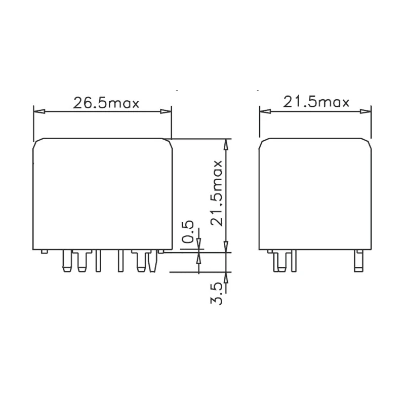 Durakool PCB Automotive Relay 12V DC Coil Voltage 60A Switching Current SPNO DG19-3021-35-1012-11