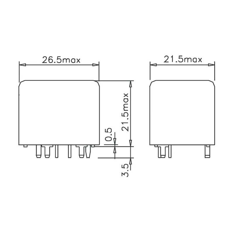 Durakool Automotive Relay 12V Coil Voltage 1.5W Coil Power 60A Switching Current SPDT DG19-7011-35-1012-11