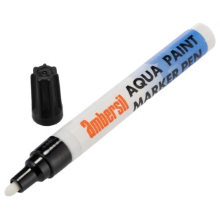Ambersil Black Paint Marker Pen 4.5 mm Point Thickness for Glass Metal Plastic 32494-AB