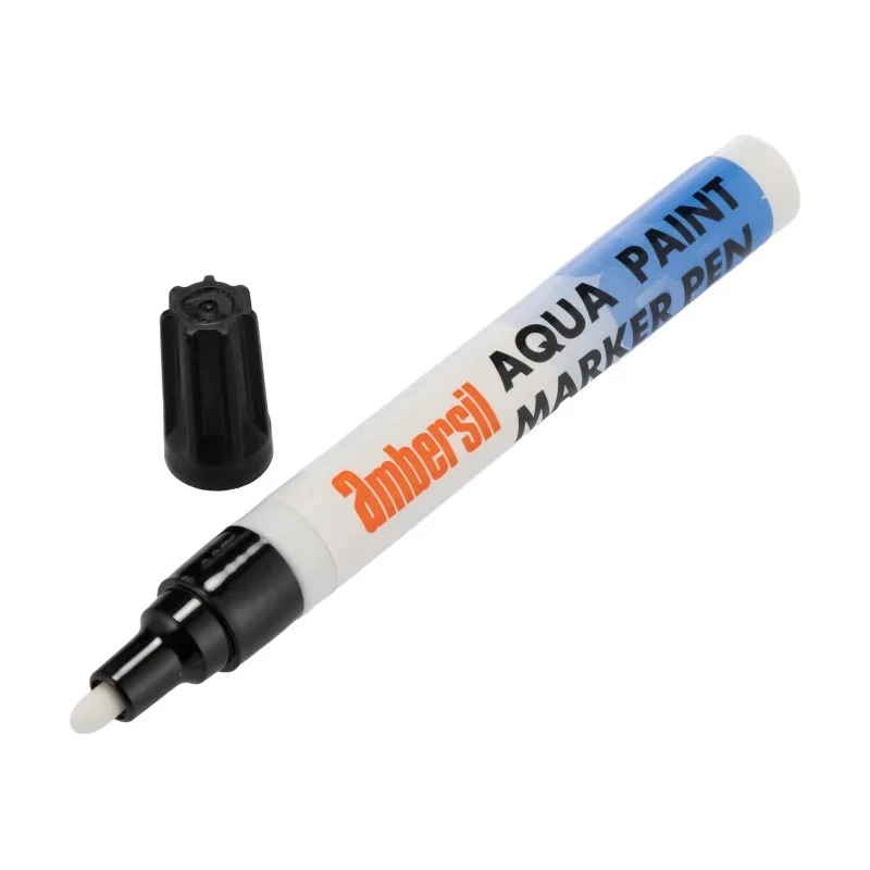 Ambersil Black Paint Marker Pen 4.5 mm Point Thickness for Glass Metal Plastic 32494-AB