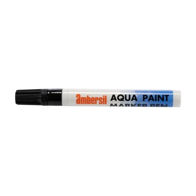 Ambersil Black Paint Marker Pen 4.5 mm Point Thickness for Glass Metal Plastic 32494-AB