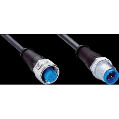 SICK Female 5 way M12 to Male 5 way M12 Sensor Actuator Cable 2 m 125V Polyurethane Jacket YF2A15-020UB5M2A15 / 2096009