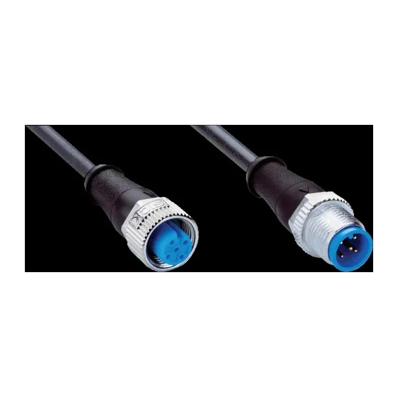 SICK Female 5 way M12 to Male 5 way M12 Sensor Actuator Cable 2 m 125V Polyurethane Jacket YF2A15-020UB5M2A15 / 2096009