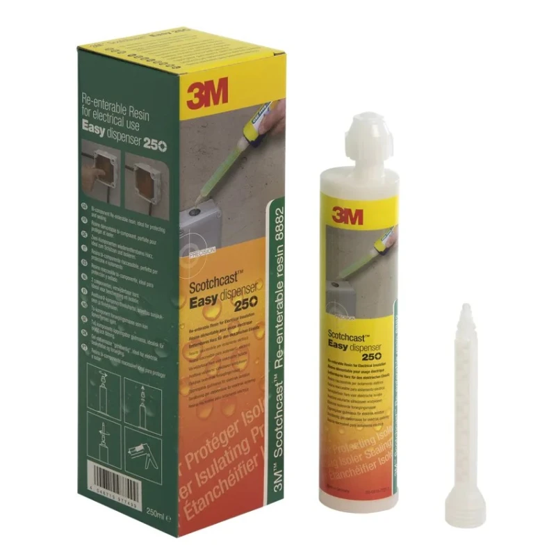 3M Flexible Potting and Encapsulating Compound Amber Translucent Resin 250 ml Scotchcast 8882 Easy dispenser 250