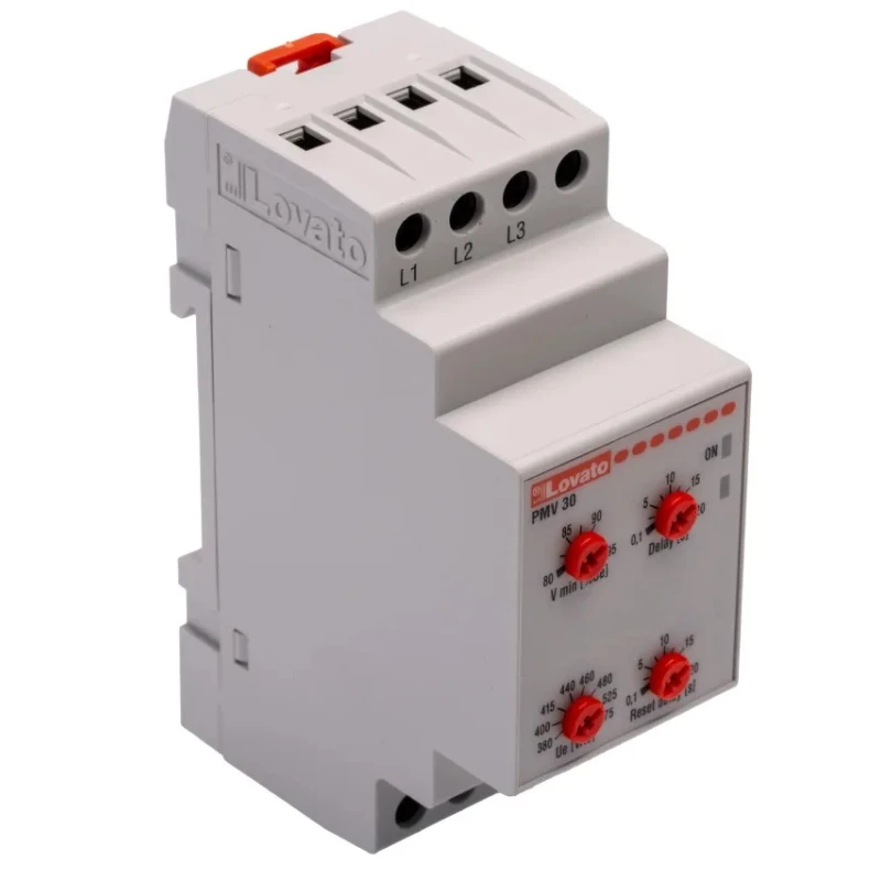 Lovato Electric Monitoring Relay 3 Phase SPDT DIN Rail Mount 208, 240V AC PMV30A575